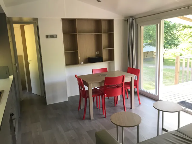 Mobil Home Via Aurea Confort 34 M2 2/6 Personnes  Clim Avec Terrasse Semi Couverte De 16M²