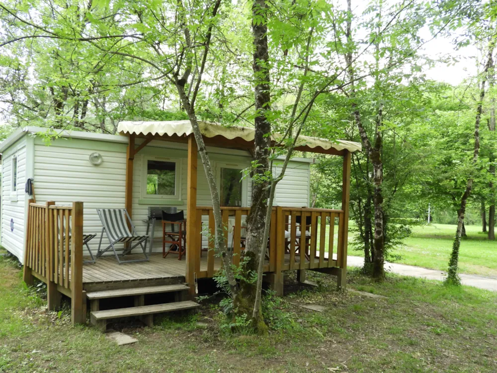 Mietunterkunft - Mobilheim Lizert 24 M² Überdachte Terrasse 9 M² - Camping la Prade