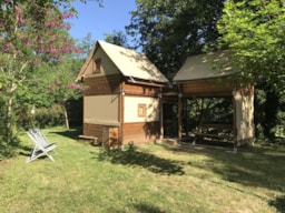 Huuraccommodatie(s) - Nid Lodge Duplex 46 M² Half Canvas Half Hout Op Verhoogde Vloer - Camping la Prade
