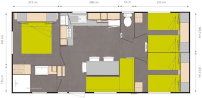Mobile Home Super Forêt 3 bedrooms 30m²