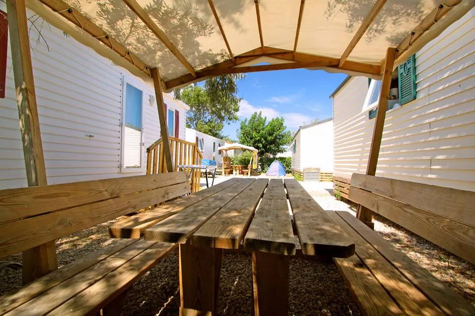 Location - Mobil-Home Eco 2 Chambres D - Camping Paradis  Soleil d'Oc