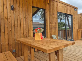 Mietunterkunft - Mobilheim Premium 2 Schlafzimmer - Camping Paradis  Soleil d'Oc