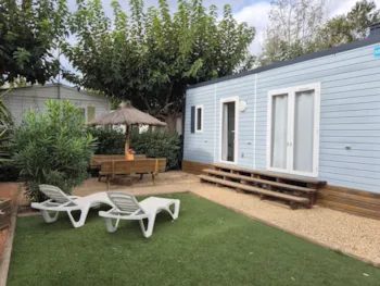 Mietunterkunft - Mobilheim Confort+ 2 Schlafzimmer - Camping Paradis  Soleil d'Oc