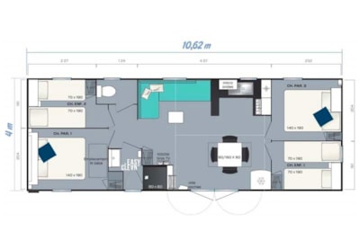 Mobile-home Grand Comfort - 4 bedrooms — 4