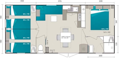 Mobile-home Grand Comfort - 3 bedrooms — 4
