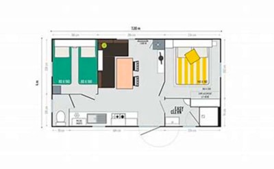 Mobile-home Grand Comfort - 2 bedrooms — 4