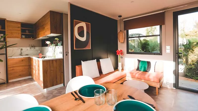 Mietunterkunft - Mobilheim Premium - 2 Schlafzimmer - Camping Au Vert de l'Authie