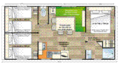 Mietunterkunft - Mobilheim Family (29.70 M²) - image n°2 - Camping Des 3 Lacs