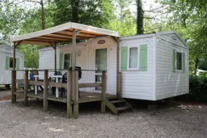Locatif - Mobile-home Confort with covered terrace (27.50 m²) - Camping Des 3 Lacs