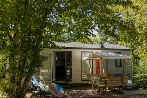 Huuraccommodatie(s) - Stacaravan Santa Fe (31 M²) - image n°1 - Camping Des 3 Lacs