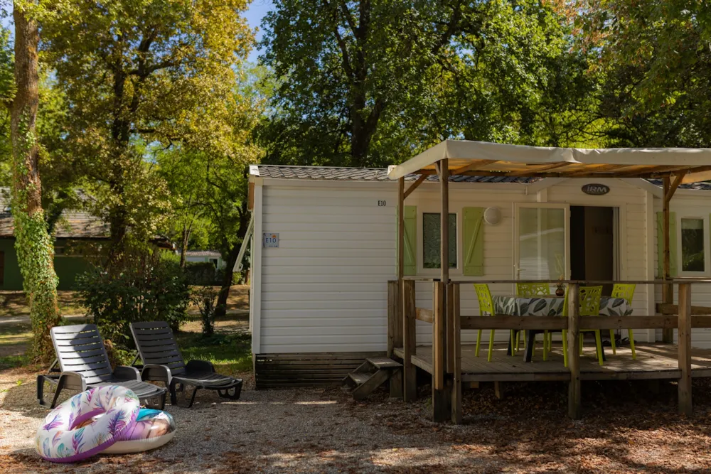 Location - Mobil Home Confort Avec Terrasse Couverte (27.50 M²) - Camping Des 3 Lacs