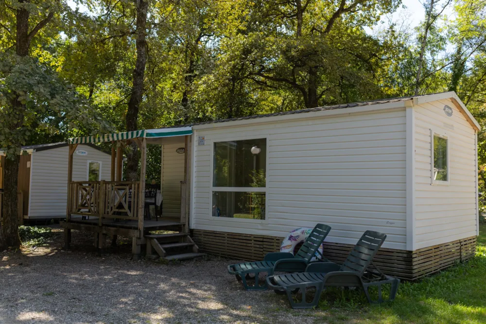 Location - Mobil Home Loggia Avec Terrasse Couverte (29 M²) - Camping Des 3 Lacs