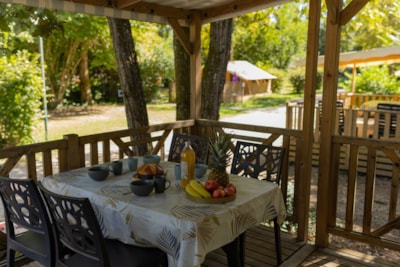 Mobile-home LOGGIA with covered terrace