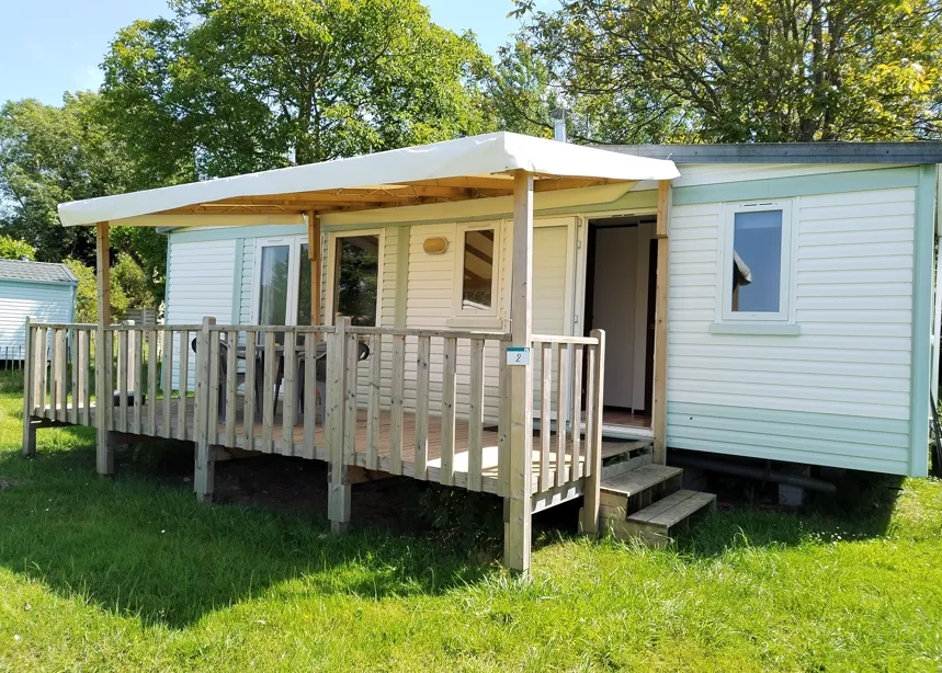 Location - Mobil-Home Confort Tv - 2 Chambres + Terrasse - - Flower Camping Des 2 Rivières
