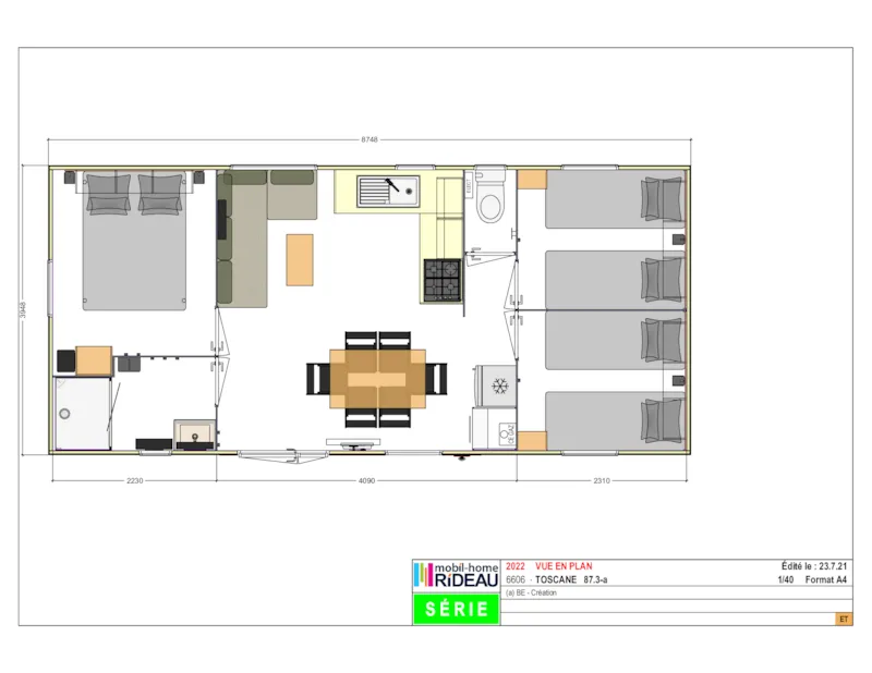 Mobilhome 31 M² - 3 Chambres
