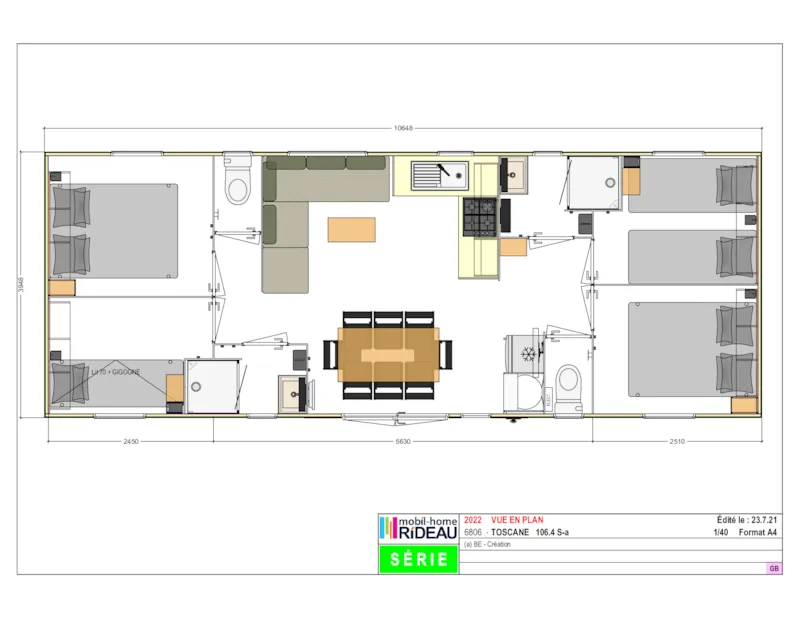 Mobile Home, 4 Chambres, 2 Salle D'eau, 2 Wc