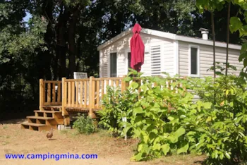Mietunterkunft - Mobilheim Duo 17M² (1 Zimmer) + Terrasse Coté Étang -  Camping Les Étangs Mina