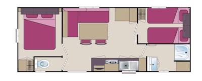 Comfort mobile home 29m² (2 bedrooms) with terrace - pond side — 6