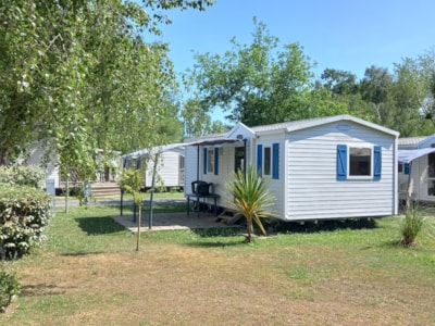 Mobil-home Confort 29m² (2 bedrooms) with terrace - campsite side — 4