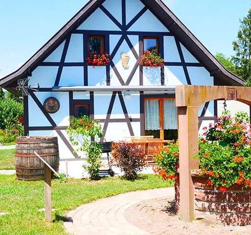Huuraccommodatie(s) - Elzasser Chalet 8 Personen - Camping Les Castors