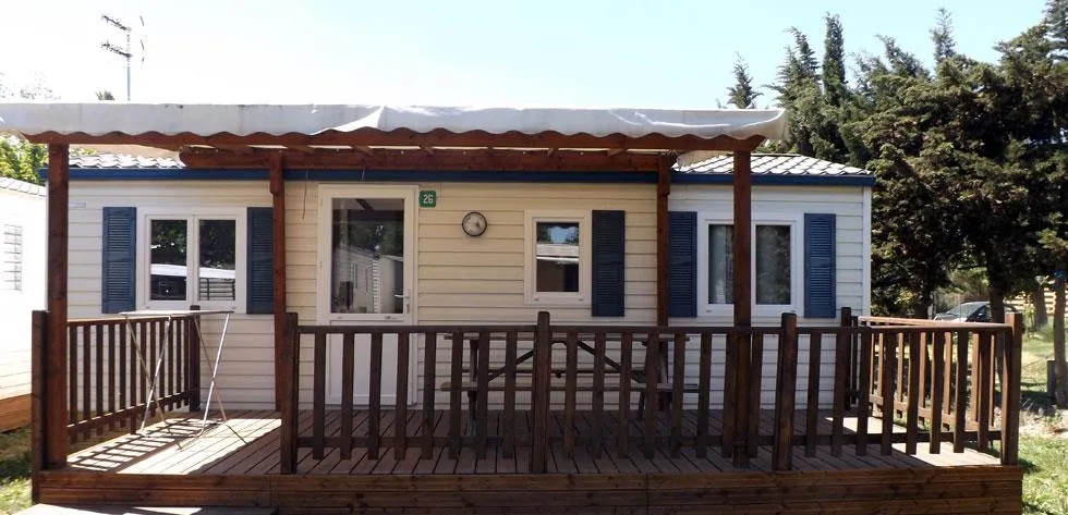 Mietunterkunft - Mobilheim Basic 3 Zimmer 29-31M² Klimaanlage - Camping Les Peupliers
