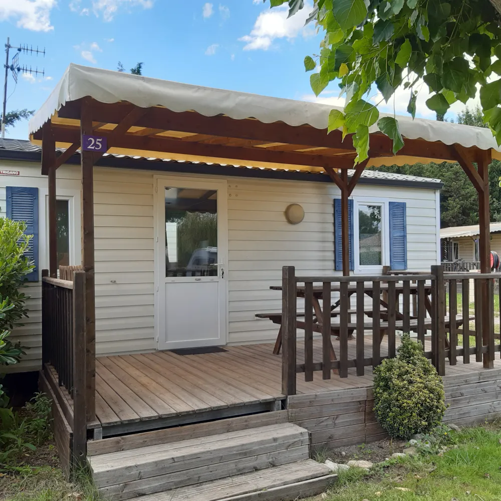 Mietunterkunft - Mobilheim Vintage 2 Zimmer 24-27M² Klimaanlage - Camping Les Peupliers