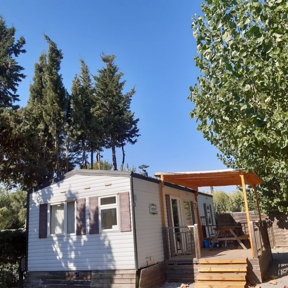 Mietunterkunft - Mobilheim 35M² - 2 Schlafzimmer Klimaanlage - Camping Les Peupliers