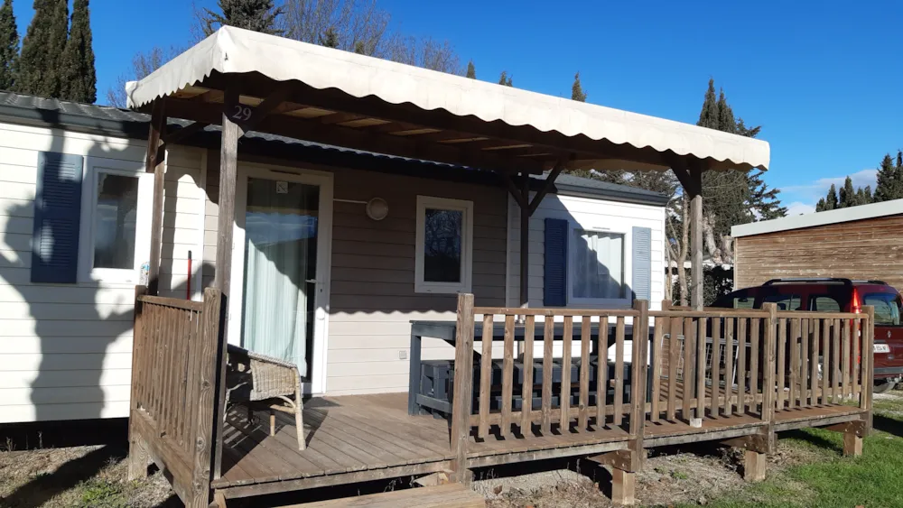 Mietunterkunft - Mobilheim Confort 29/31M² - 3 Schlafzimmer Klimaanlage - Camping Les Peupliers