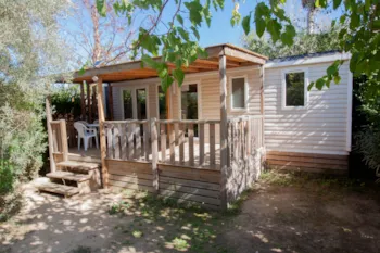 Mietunterkunft - Bungalow Pacifique Plus - 3 Zimmer - Tv - Klimaanlage - Camping Le Palais de la Mer