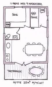Hut 25 m²-WC