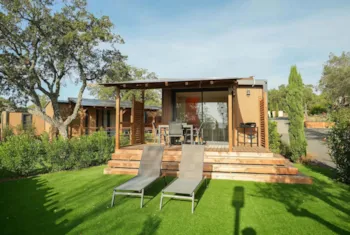 Location - Mobil-Home Prestige Côté Vignes Jacuzzi - Camping des Mûres