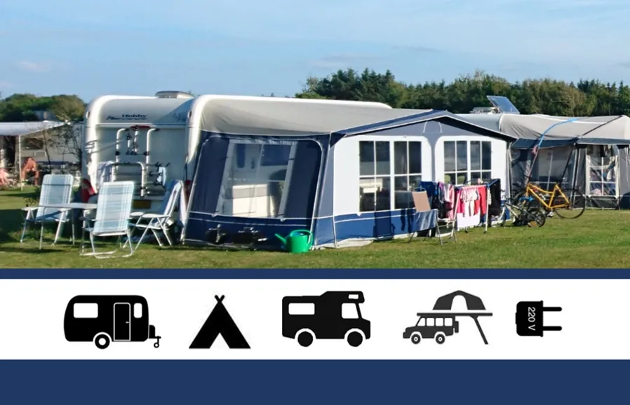 Stellplatz - Standard Stellplatz Für Zelt / Wohnwagen / Wohnmobil / Dachzelt - Tornby strand camping - Hirtshals