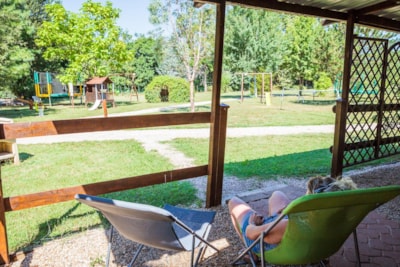 CHALET LOFT air-conditioned - 35m2 - 14m2 covered terrace - HOUSEHOLD INCLUDED*