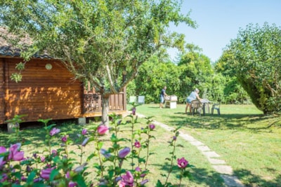 CHALET 2 bedrooms air-conditioned CONFORT PLUS - 35m2 - covered terrace of 14m2-HOUSEHOLD INCLUDED*