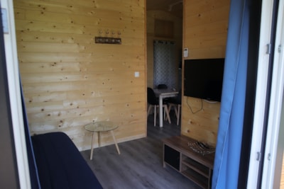 CHALET PREMIUM 2 air-conditioned rooms -35m2+terrace 17m2-Cleaning*, linen, towels included