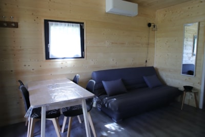 COTTAGE 2-bedroom air-conditioned CONFORT PREMIUM - FULL OPTIONS - 35m2 - 12m2 covered terrace