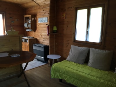 CHALET 2 bedrooms air-conditioned CONFORT - 35m2 - covered terrace of 14m2 - HOUSEHOLD INCLUDED*