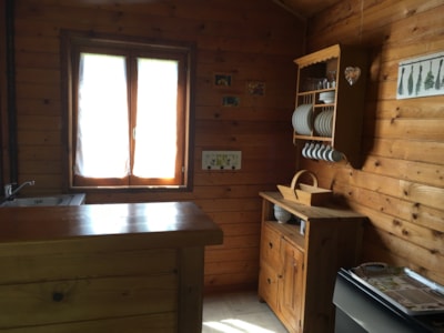 CHALET 2 bedrooms air-conditioned CONFORT - 35m2 - covered terrace of 14m2 - HOUSEHOLD INCLUDED*