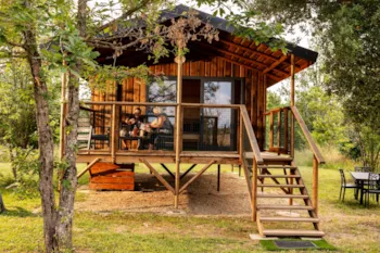 Accommodation - Lodge Cabin Air-Conditioned 2 Bedrooms - Comfort Premium & Full Options 40M2 (Covered Terrace 13M2) - Les Chalets de Fiolles