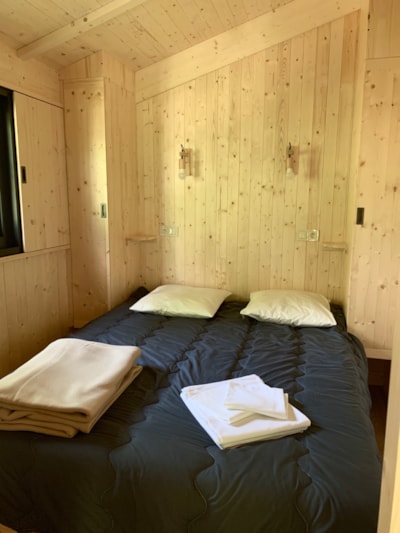 LODGE CABIN air-conditioned 2 bedrooms - COMFORT PREMIUM & FULL OPTIONS 40m2 (covered terrace 13m2)