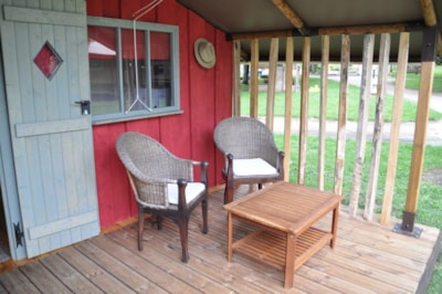 Swedish hut Confort 25m² 2 bedrooms + sheltered terrace