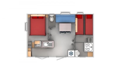 Mobile home Confort 26m² 2 bedrooms + sheltered terrace 12m²