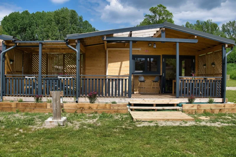 Chalet Premium 35M² 2 Chambres + Terrasse Couverte + Lv + Clim + Plancha