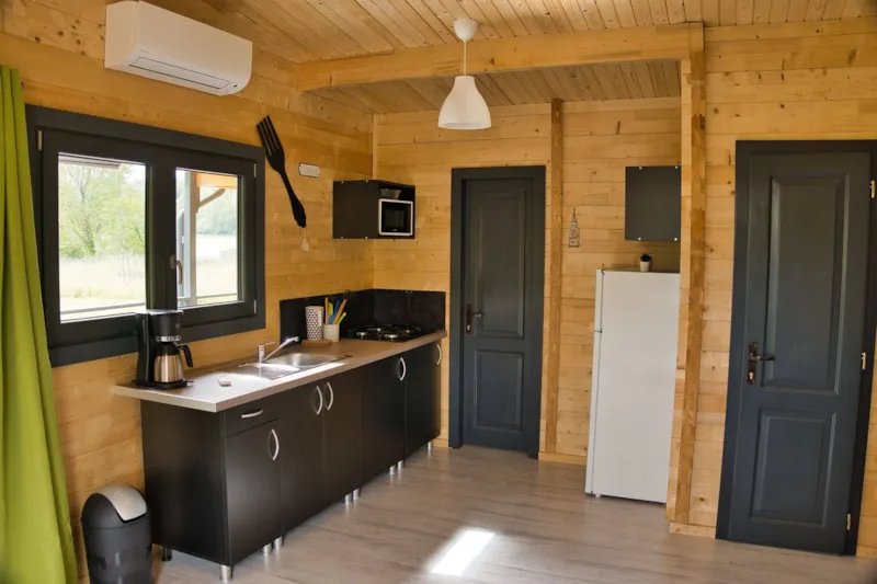 Chalet Premium 35M² 2 Chambres + Terrasse Couverte + Lv + Clim + Plancha