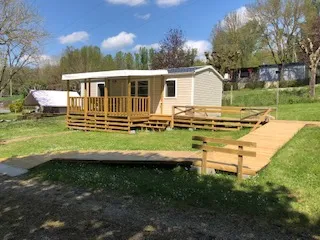 Mobil Home Grand Espace Pmr Confort 35M² 2 Chambres + Terrasse Couverte 15M² + Clim