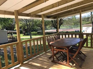 Mobil Home Grand Espace Pmr Confort 35M² 2 Chambres + Terrasse Couverte 15M² + Clim