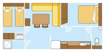 Mietunterkunft - Mobil Heim Eco 4Pers 38M² Überdachte Terrasse 2 Zimmer - Camping du Chêne Vert