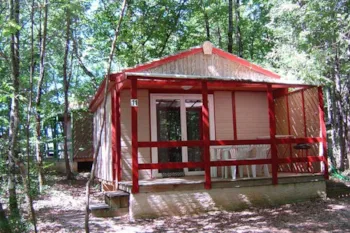 Location - Bungalow Classic 4Pers 30M² Avec Terrasse Couverte 2 Chambres Situation Ombragé - Camping du Chêne Vert