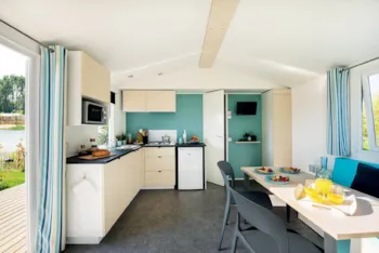 Location - Mh Premium+ 4Pers Climatisé, Télé, 2 Chambres, 2 Sdd 2 Wc, Draps Et Serviettes De Toilette - Camping du Chêne Vert