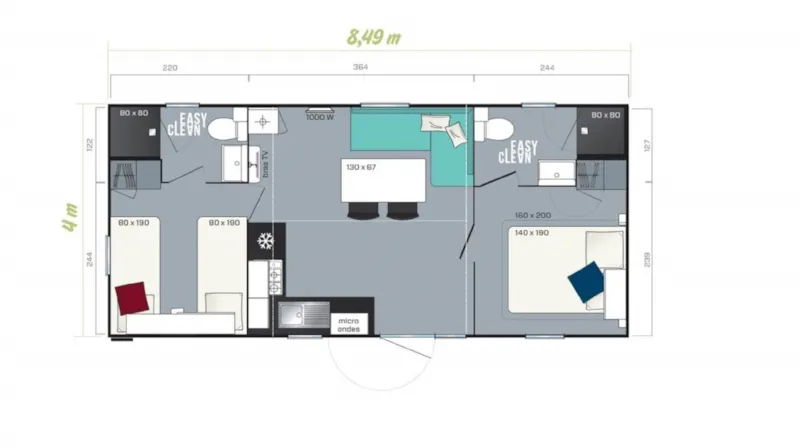 Mh Premium+ 4Pers Climatisé, Télé, 2 Chambres, 2 Sdd 2 Wc, Draps Et Serviettes De Toilette